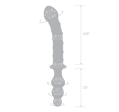 Glas - Podwójne Szklane Dildo Twister